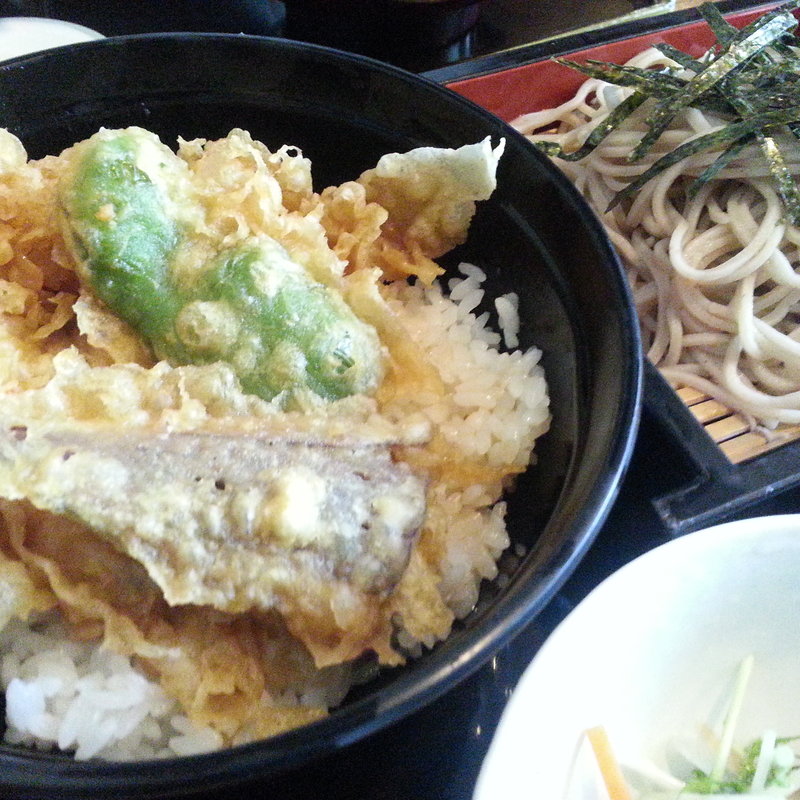 天丼とざるランチ(朝日屋)