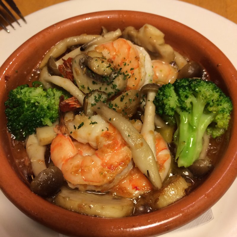 海老ときのこのガーリックオイル焼き(神戸屋 レストラン 吹田内本町店 )