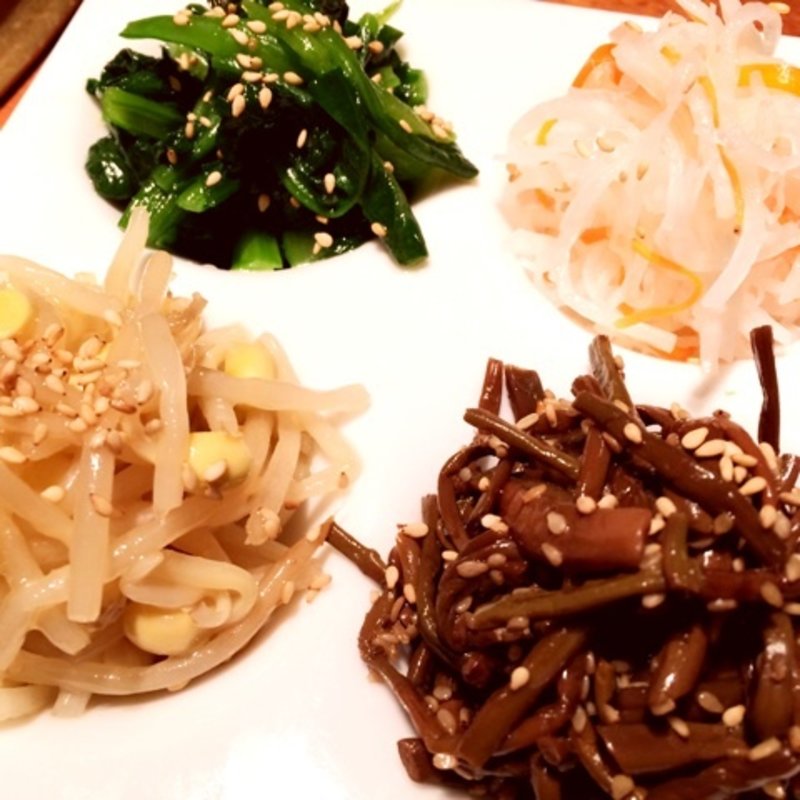 ナムル盛り合わせ(焼肉いのうえ)