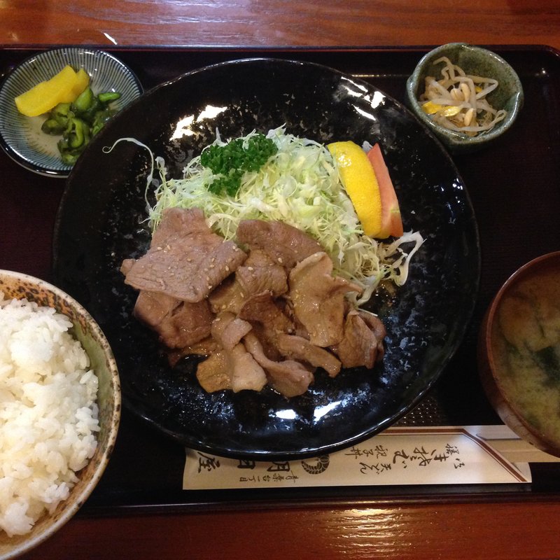 焼き肉定食(朝日屋そば店)