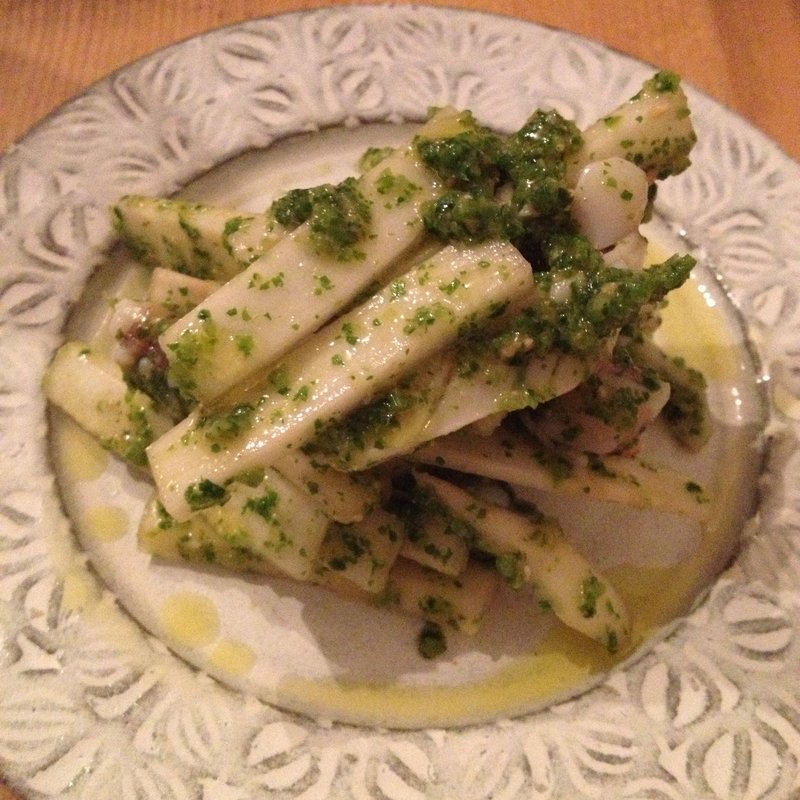 ウドとクレソンの酢味噌和え(オーツキ食堂)