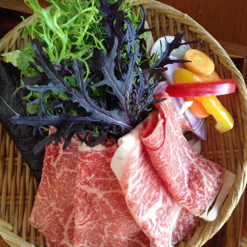 鎌倉野菜と葉山和牛のしゃぶしゃぶ(海菜寺)