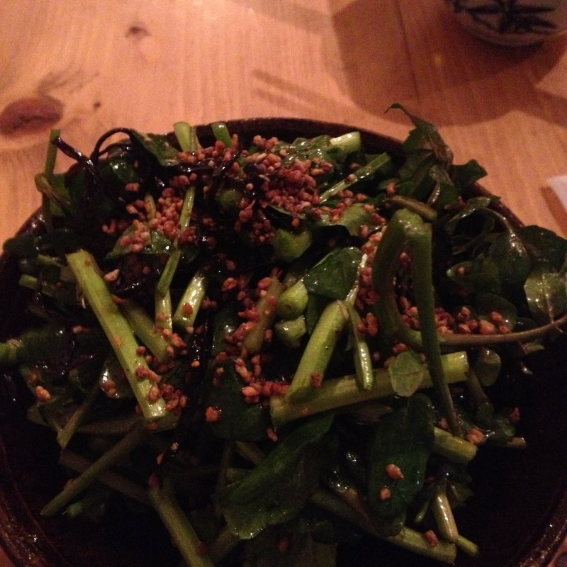 クレソンと塩昆布のサラダ(オーツキ食堂)