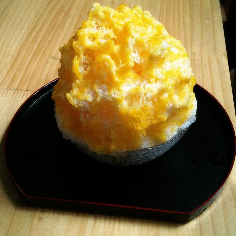 天然かき氷 マンゴーミルク味(松月氷室 （しょうげつひむろ）)