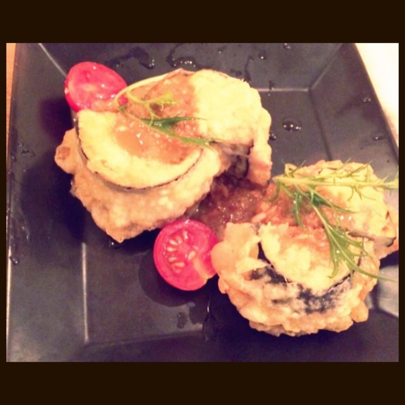 茄子のはさみ揚げ(だまれトリ )