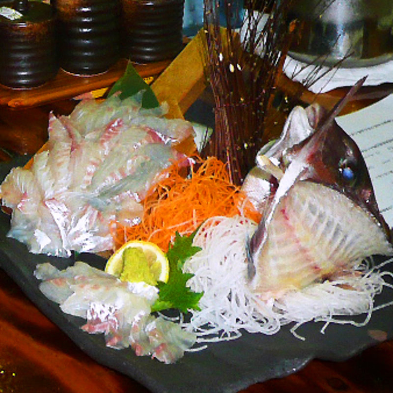 鯛のお造り (釣船茶屋ざうお所沢店)