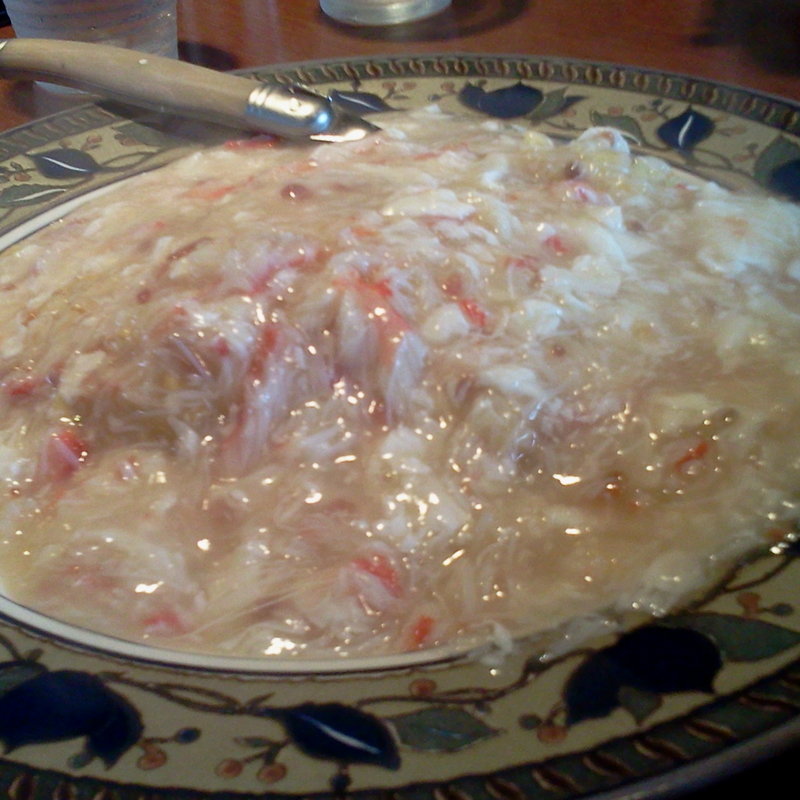 ズワイ蟹肉のあんかけチャーハン(老虎菜 （ラオフーツァイ）)