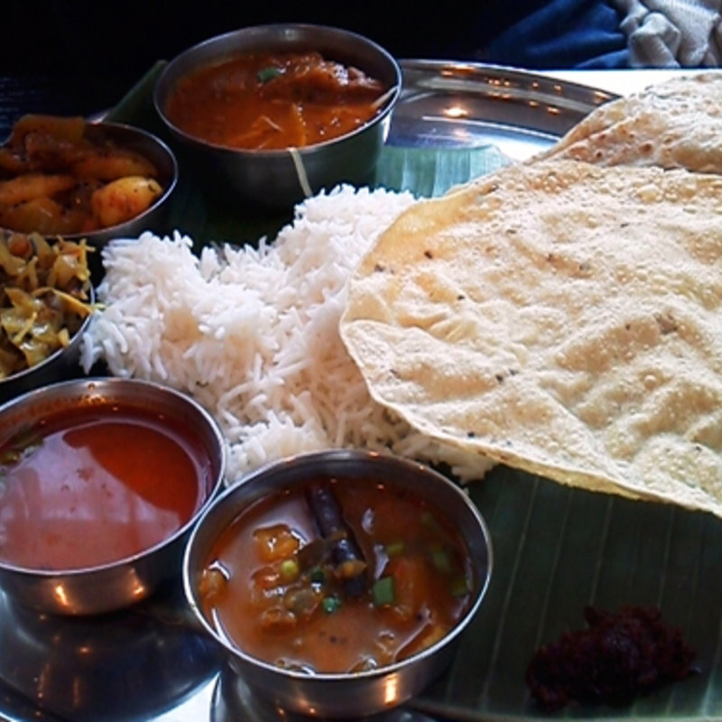 ノンベジのミールス (アーンドラ・ダイニング 銀座)