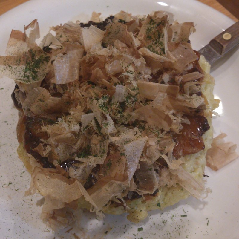 関西流お好み焼き　豚エビ玉(お好み焼き しずる)