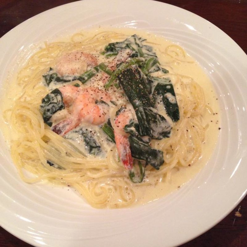 カルボナーラ（エビとほうれん草入り）(パッキーノ)