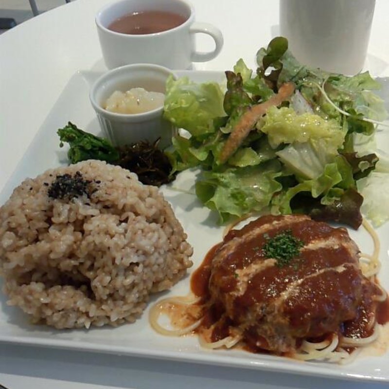 ベジハンバーグプレート(ハナダ・ロッソ)