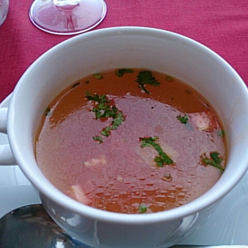 プリフィックスランチコースのスープ(セレブ・デ・トマト シーサイドビュー横浜店)