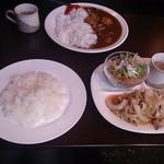 ポーク生姜焼きランチとカレーライス(レストラン　タマガワ)