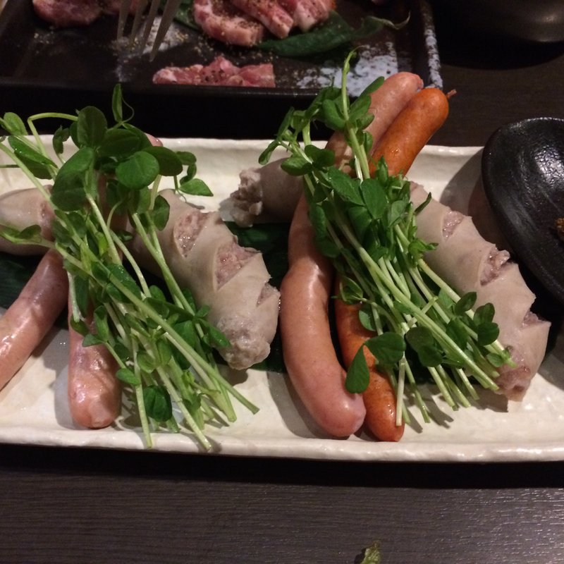 無添加ウインナー 5種盛り合わせ(梅田ホルモン堂 （ウメダホルモンドウ）)