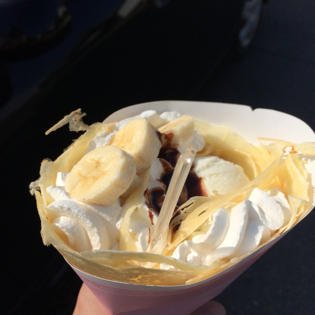 バナナ1グレープ1 クレープバー クレープ 1本 バナナショコラ 生クリーム アイス