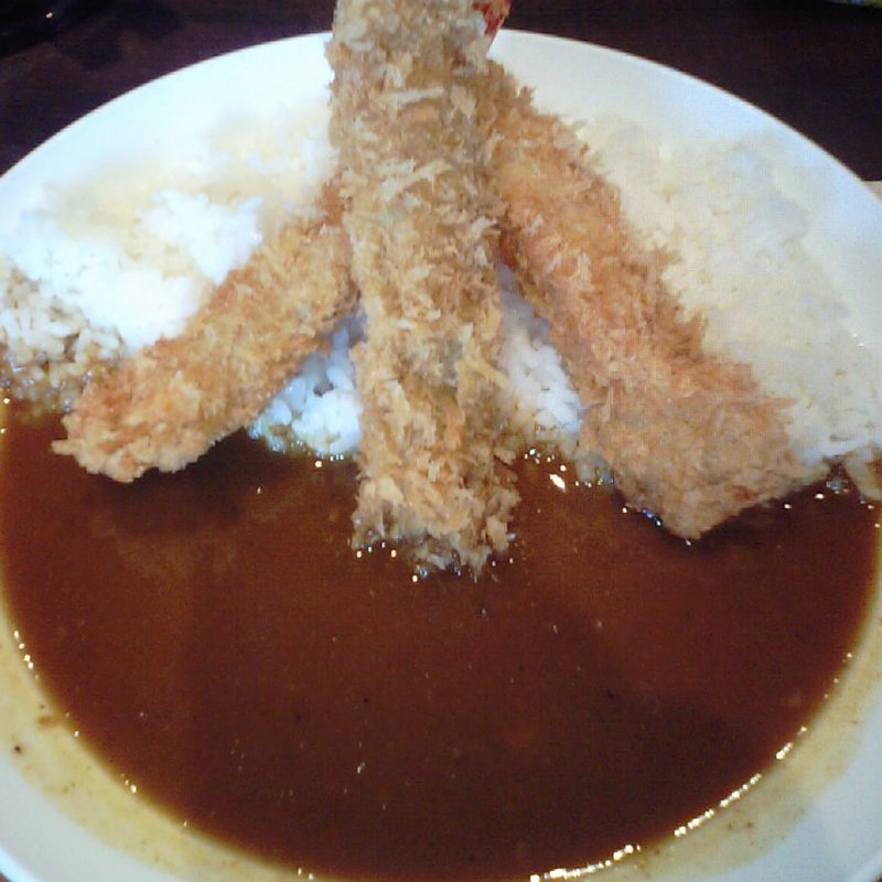 エビフライカレー(カレーの店　ヒロコロンボ)