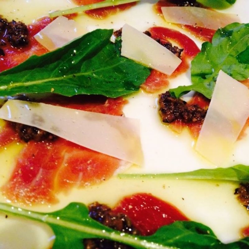 馬肉のカルパッチョ タブナードソース(ピッツェリア·マルターノ)