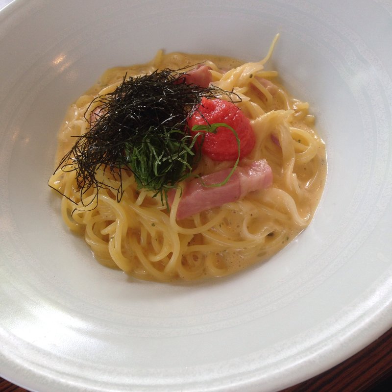 大葉と明太子のカルボナーラ(本庄珈琲)