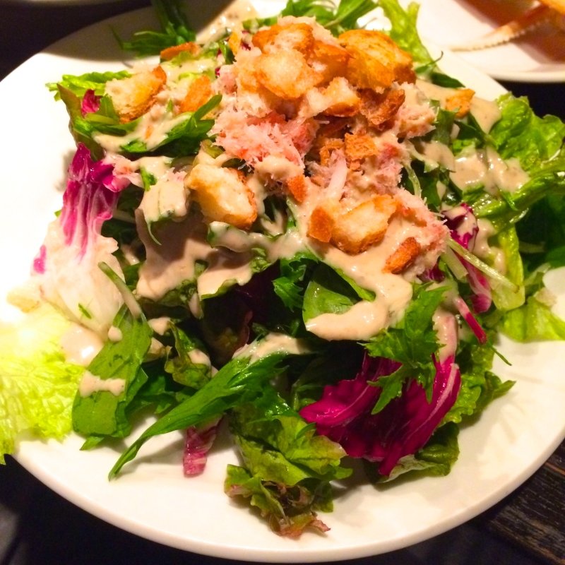 蟹みそシーザーサラダ(Whisky Gibier Bar&Shop 代々木上原)