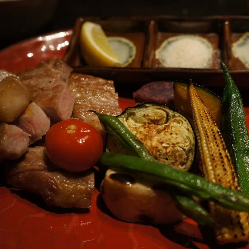 京都産丹波豚のバラ焼き(五十松)