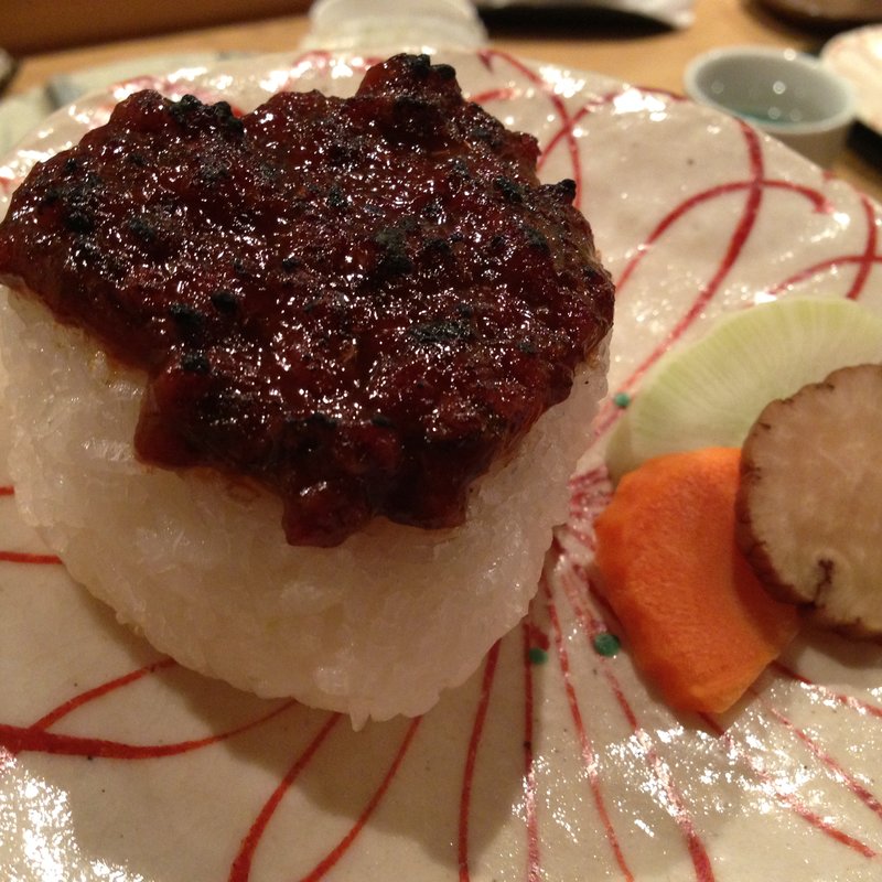 肉味噌焼きおにぎり(東日流旬彩しみず)