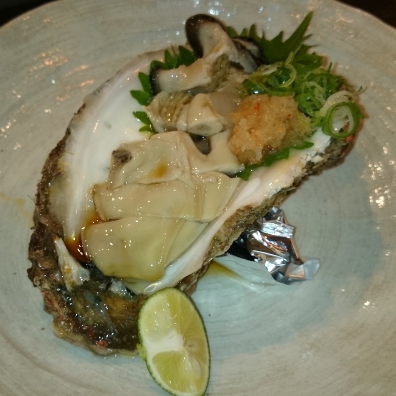 いわがきのポン酢がけ(朱藍)