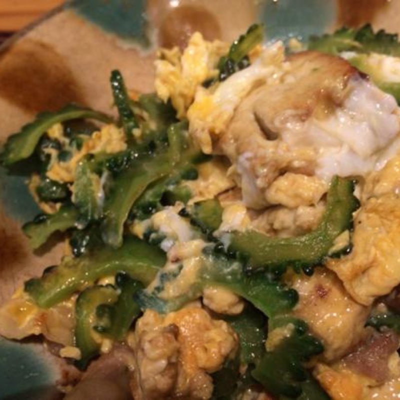 ゴーヤチャンプル定食(行集談四朗商店)