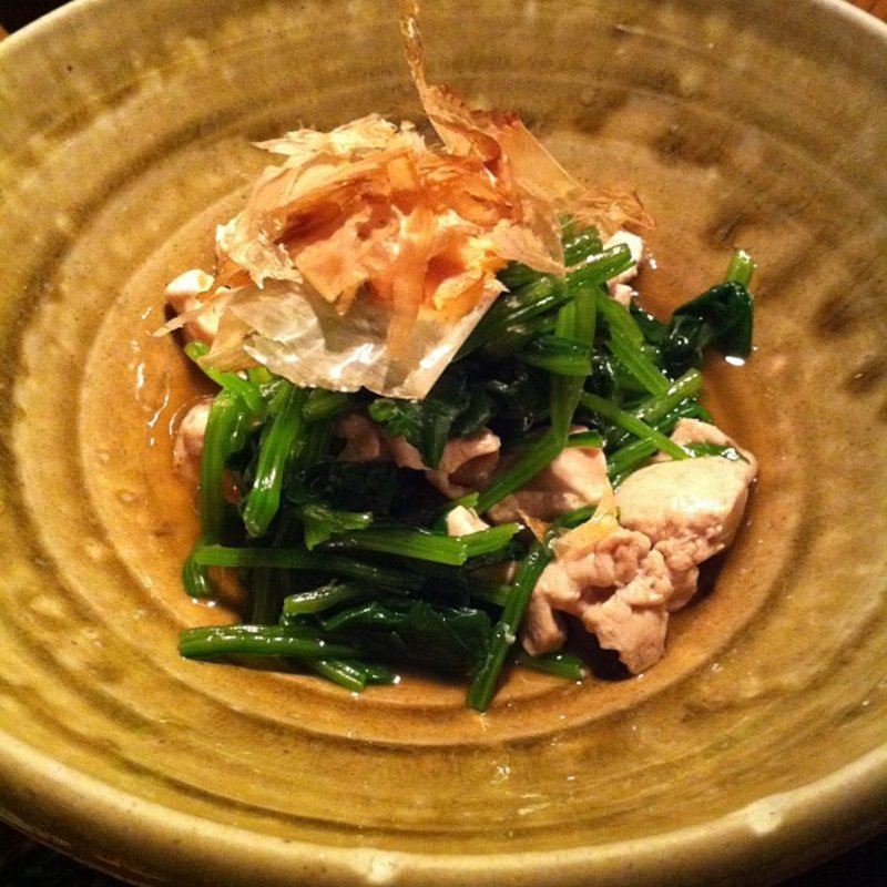 ほうれん草と白子のおひたし(おにかい)