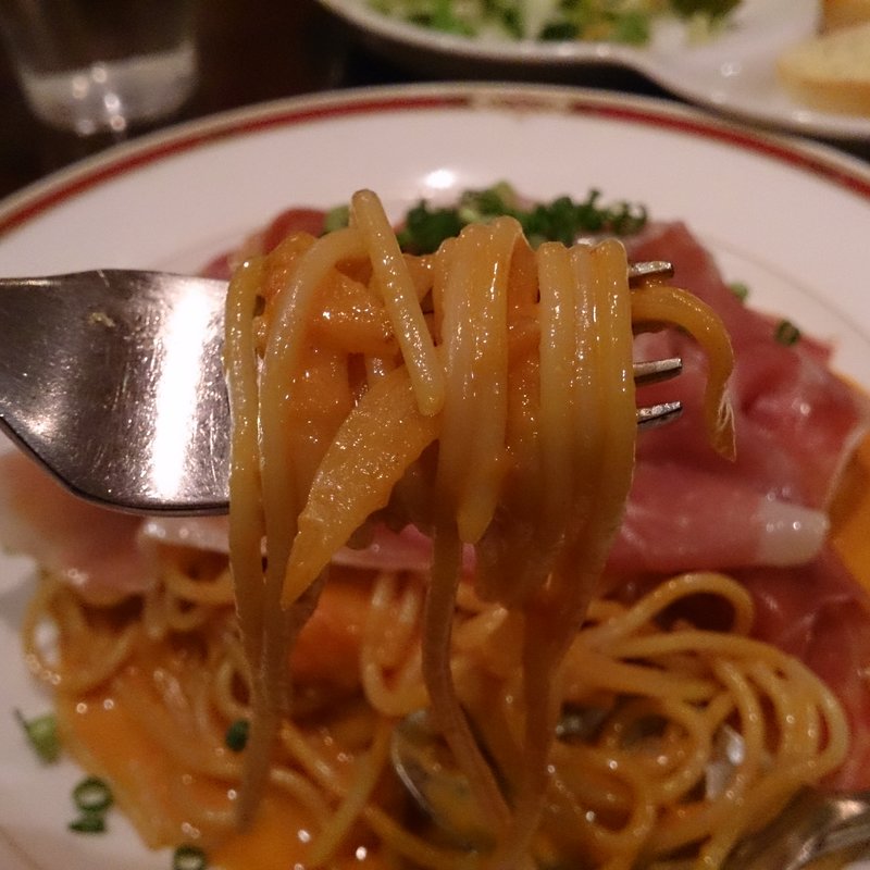 生ハムパスタ(横浜ビール 驛の食卓)