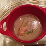 うずら豆と蛸　ハーブのスープ(convivio)