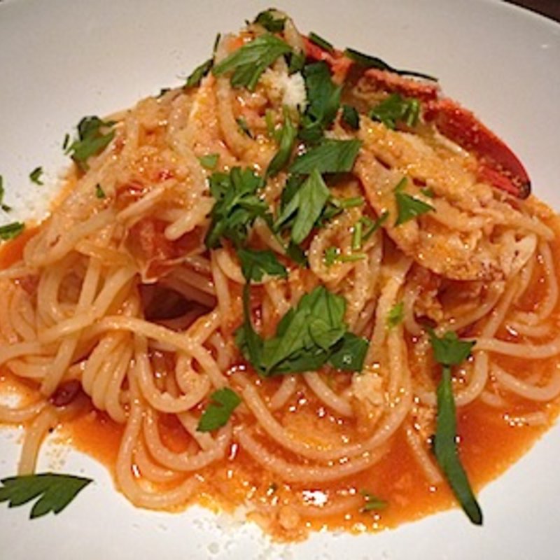 渡り蟹のアラビアータ(アンディカフェ)