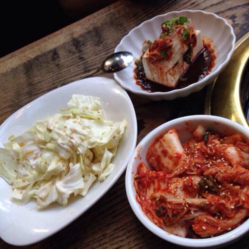 キムチ、奴、やみつきキャベツ(Gyu-Kaku Japanese BBQ Dining)