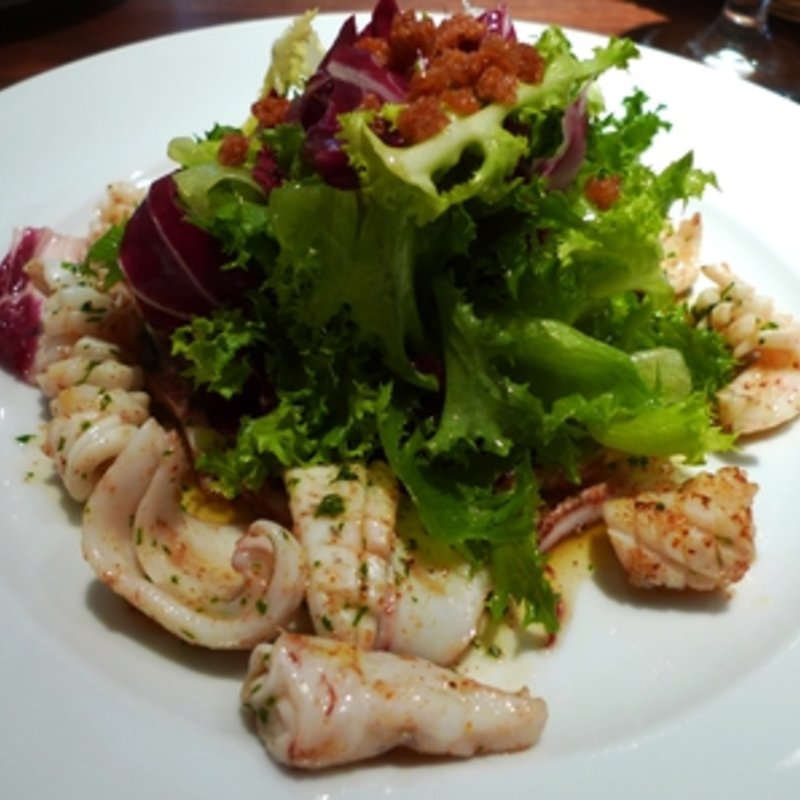 山口県萩から届いたヤリイカのソテー　ピマンエスプレット風味(オカダ)