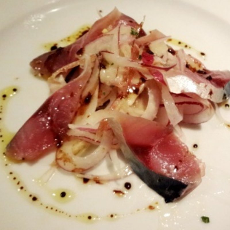 山口県萩から届いた〆サバのカルパッチョ (オカダ)