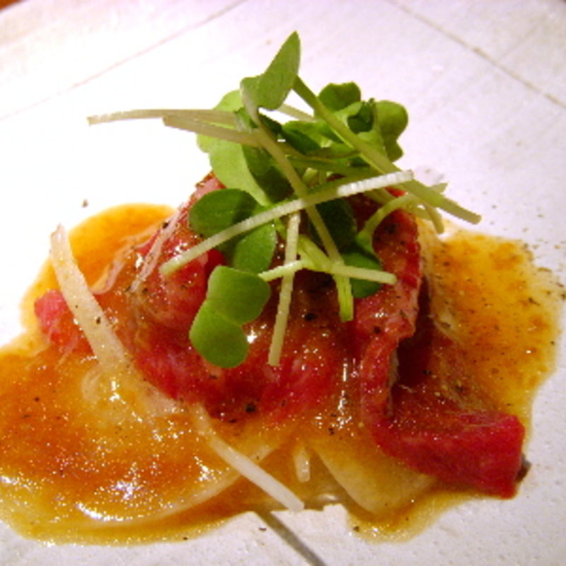 和牛のカルパッチョ(鉄板焼き 天 文化村通り本店)