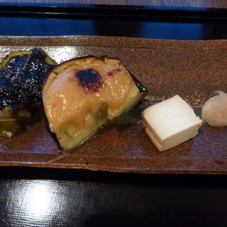 青茄子と丸茄子の田楽(つむぎや)