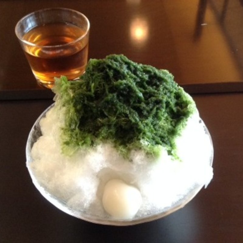 抹茶氷（小サイズ・白玉トッピング）(虎屋茶寮京都一条店)