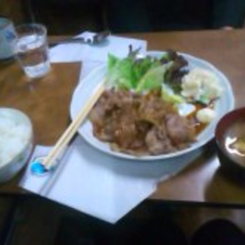 生姜焼き定食(大島コーヒー)