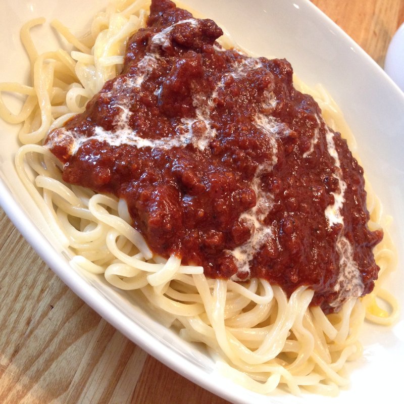 日本一おいしいミートソースパスタ 大盛(トスカーナ 代々木店 （Italian//BarR TOSCANA　【旧店名】パスタダイニング＆カフェバー TOSCANA）)