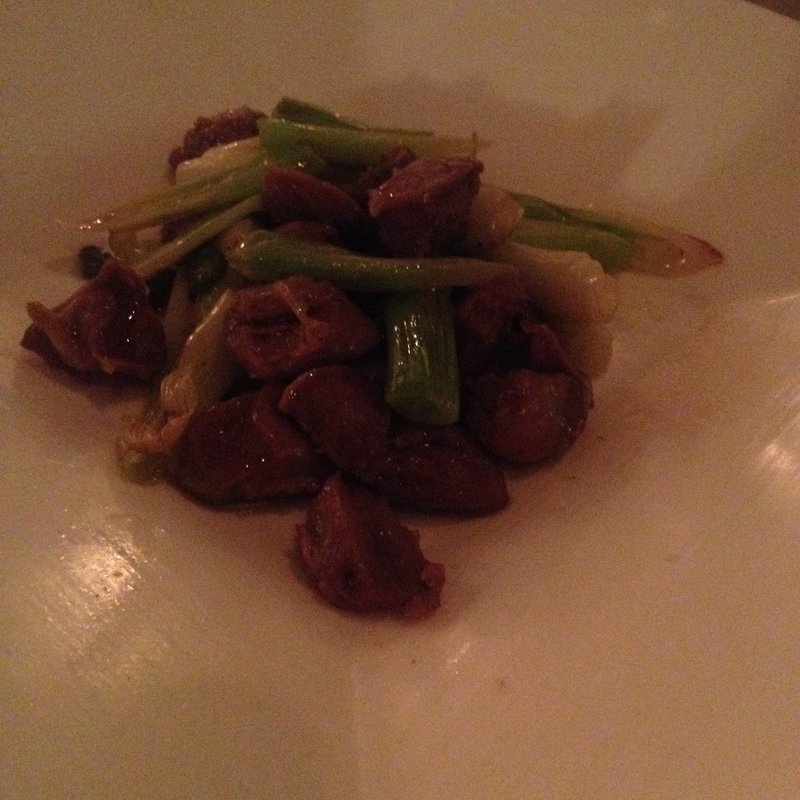 砂肝とネギのハラペーニョ炒め(ISE RESTAURANT)