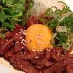 まぐろのほほ肉ユッケ(ほっとけや 室町店)