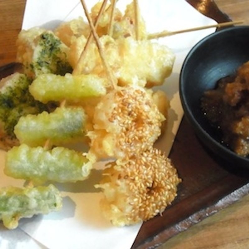 串天ぷら五種盛り合わせ(うどん山長 恵比寿店)