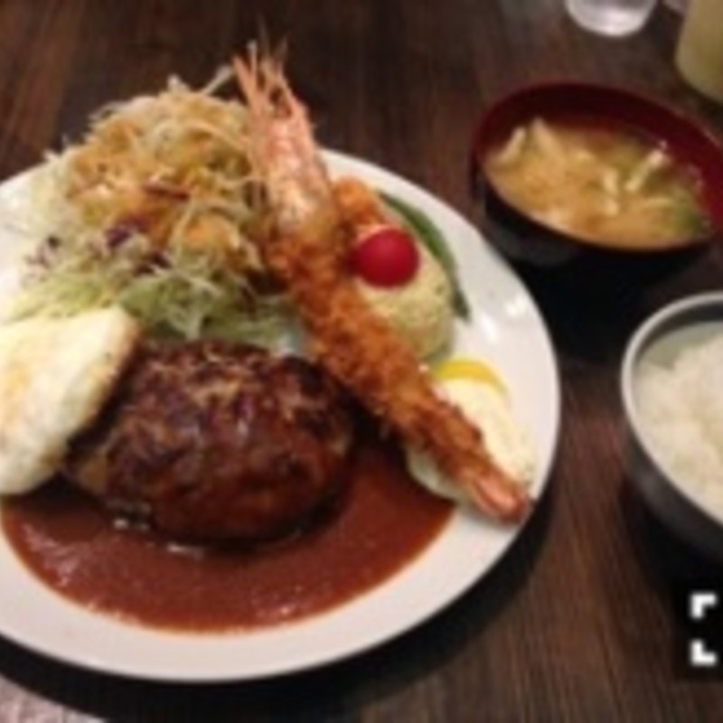 ハンバーグ定食(八日食堂)