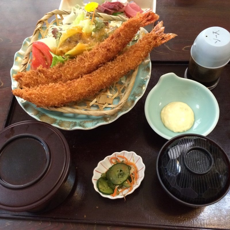 大海老フライ定食(悠庵　島作)