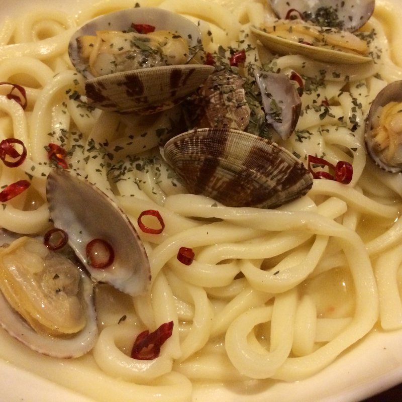 ボンゴレうどん(ジャンプ)