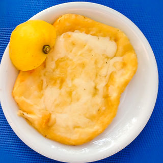 Saganaki cheese(Amorosso by plati beach hotel)