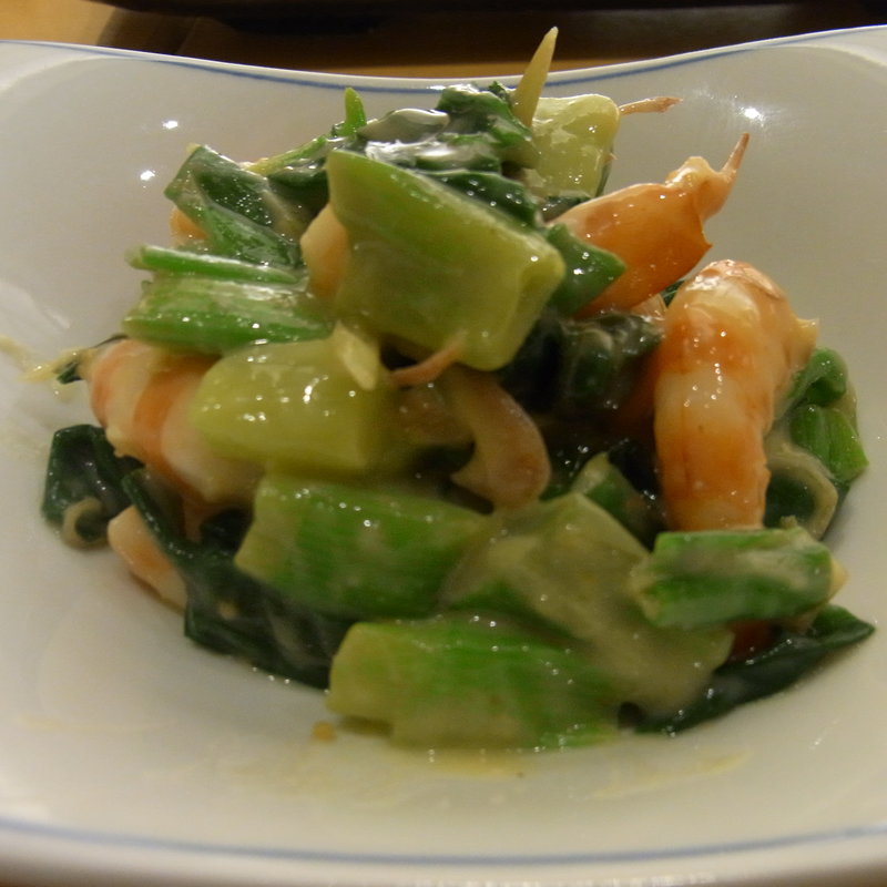 甘海老とねぎのぬた和え(益吉 （ますきち）)