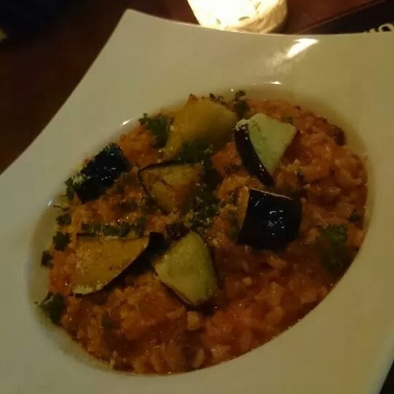 茄子と牛ミンチのトマトリゾット(WIRED)