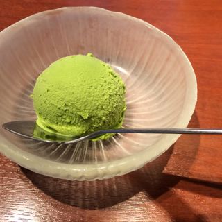 抹茶のアイス(とんかつ新宿さぼてん 中野マルイ店)