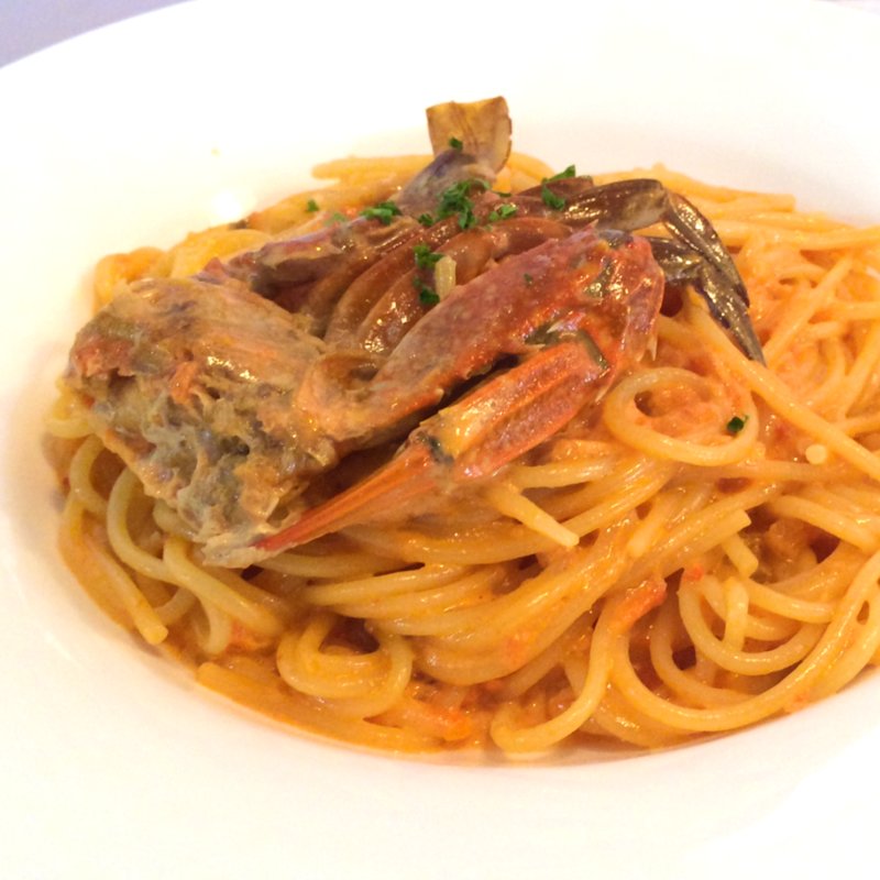 渡り蟹のトマトクリームスパゲッティー(Trattoria　Animo)